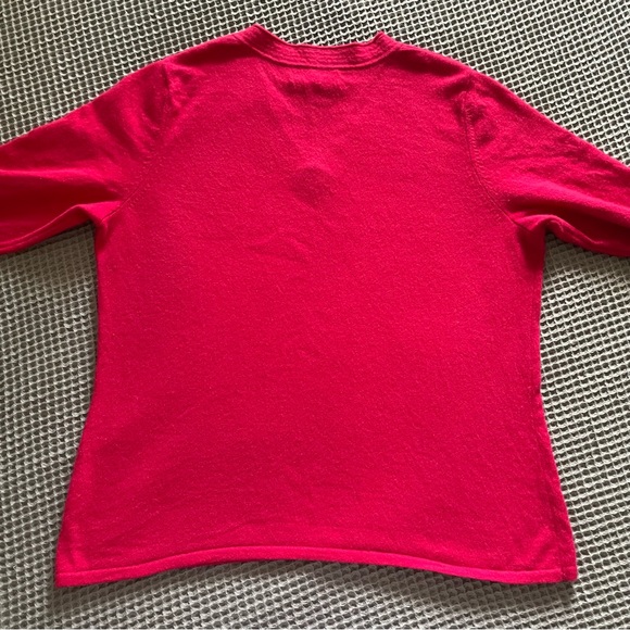 Jones NY 100% Cashmere Red Sweater - Picture 5 of 8